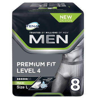 Pantaloni per incontinenza TENA Men Premium Fit Large, 8 pezzi per confezione