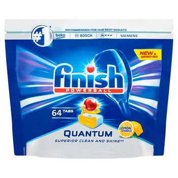Finish Quantum Max pastiglie per lavastoviglie profumo di limone 64 per confezione