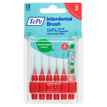 فرشاة TePe Interdental Red مقاس 0.5 مم، 6 في كل عبوة