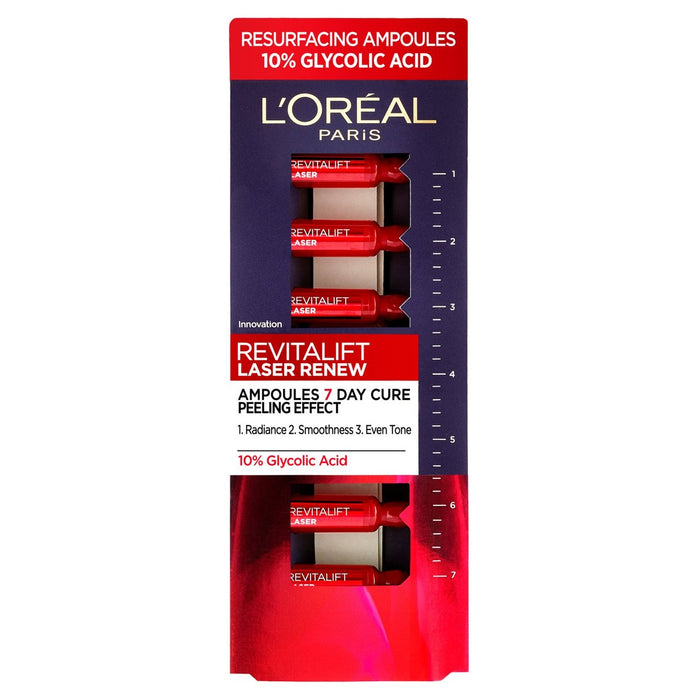 Fiale peeling laser all'acido glicolico L'Oreal Paris Revitalift