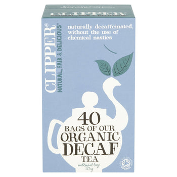 Bustine di tè biologico decaffeinato naturale Clipper 40 per confezione