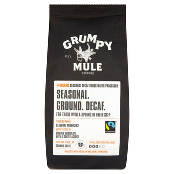 Grumpy Mule Caffè macinato decaffeinato all'acqua svizzero stagionale biologico 227g
