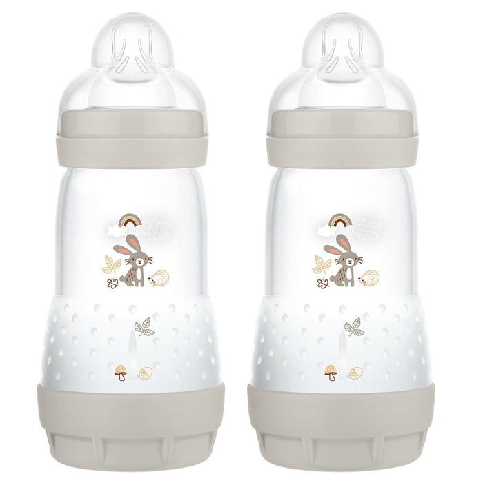 MAM Anti Colic Easy Start Flacone da 260 ml Confezione da 2 Grigio
