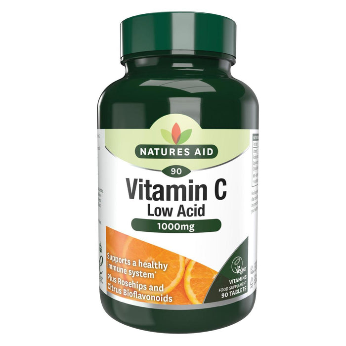 Natures Aid Compresse di vitamina C a basso contenuto di acido 1000 mg 90 per confezione
