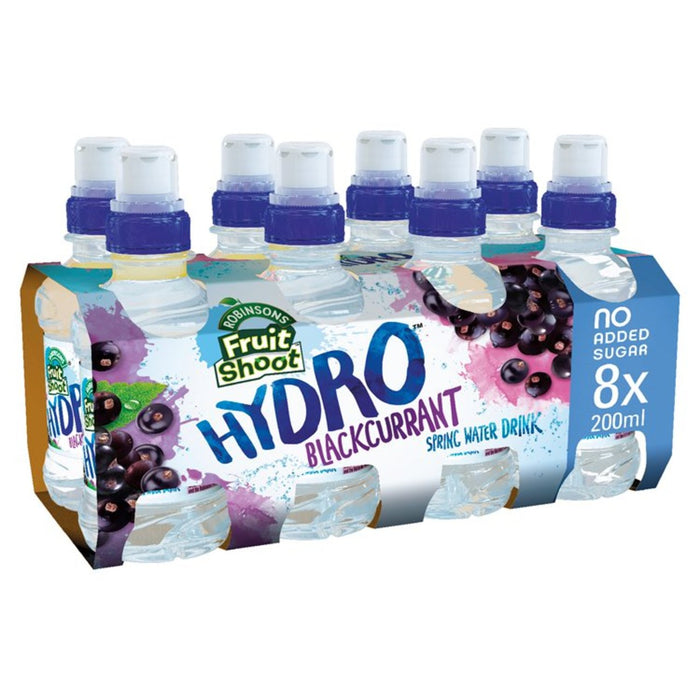 Robinsons Fruit Shoot Hydro Ribes Nero Senza Zuccheri Aggiunti 8 X 200ml