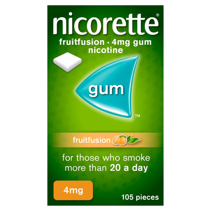 Gomma da masticare Nicorette Fruit Fusion 4 mg 105 conteggi
