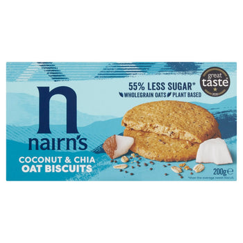 Biscotto d'Avena al Cocco e Semi di Chia di Nairn 200g