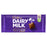 Cadbury Dairy Milk chocolate bar packaging with a purple background, featuring an image of the chocolate bar and the brand's logo.