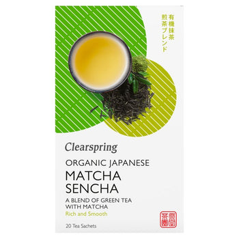 Bustine di tè verde matcha biologico Clearspring 20 per confezione