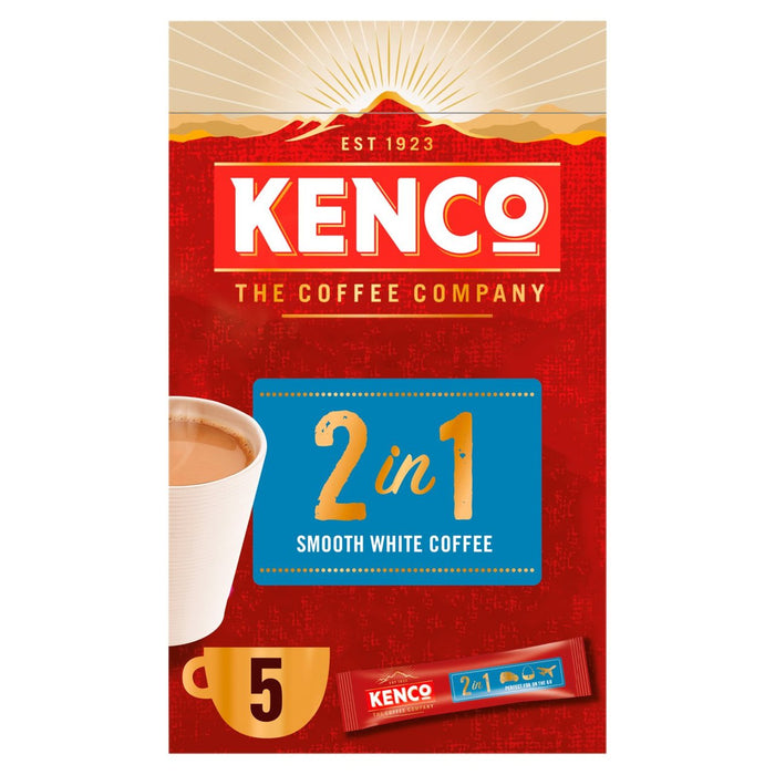 Bustine di caffè solubile bianco liscio Kenco 2 in 1 5 x 14 g