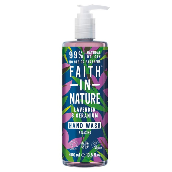 Faith in Nature Lavaggio a mano alla lavanda e geranio 400 ml