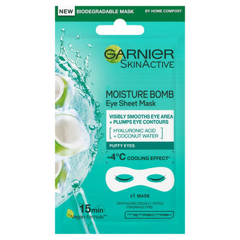 Garnier Maschera in tessuto per occhi acido ialuronico e acqua di cocco 6 g