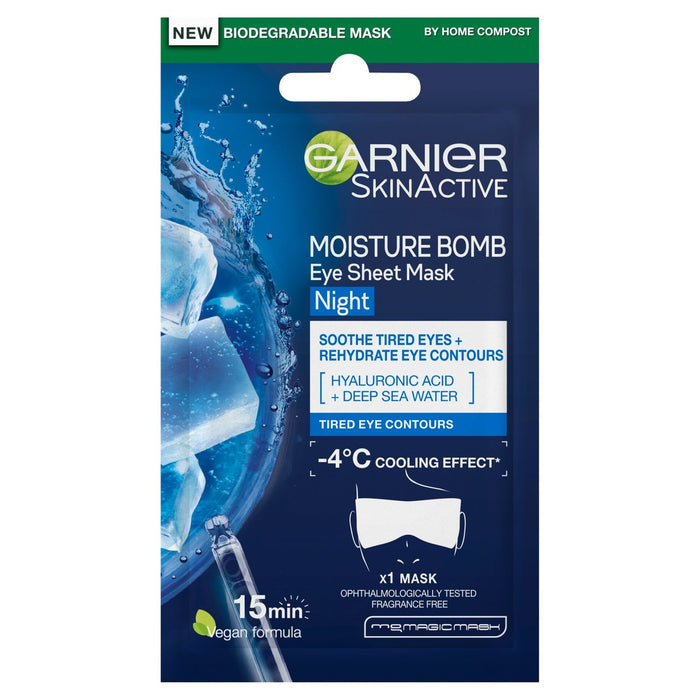 Garnier Moisture Bomb Deep Sea Water Time Maschera per tessuti oculari 6 g
