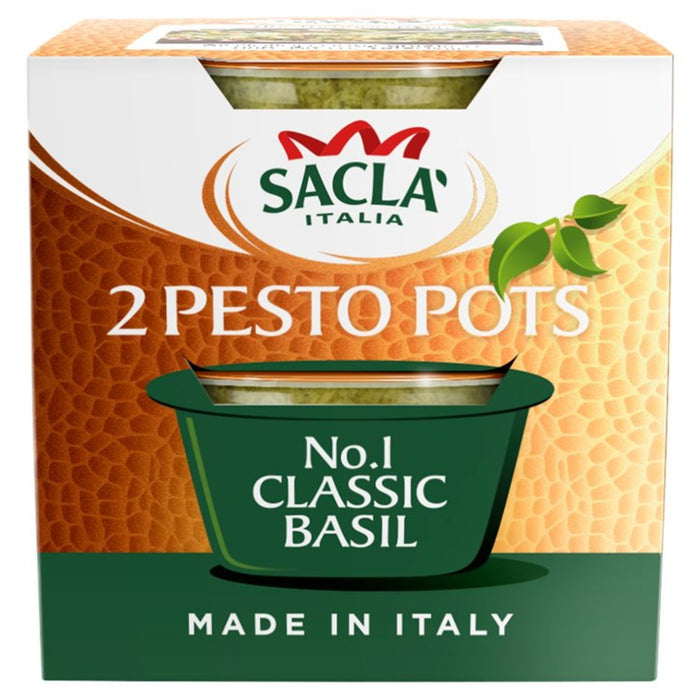 Sacla' Pesto Classico al Basilico Vasetti 2 x 45g