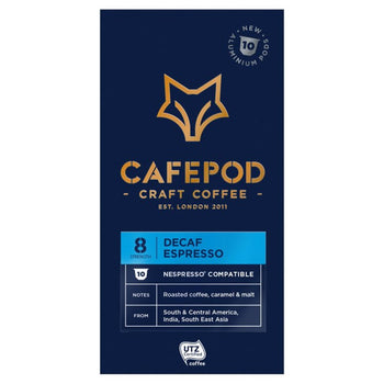 CafePod Decaf Espresso Cialde caffè in alluminio compatibili Nespresso 10 per confezione