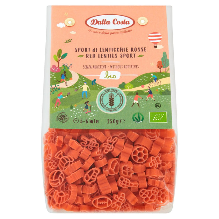 Special Offer - Dalla Costa Gluten Free Organic Red Lentils Sport Pasta 250g