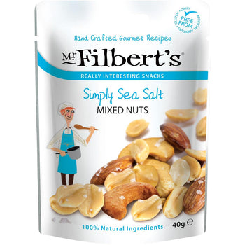 Mr Filberts Simply Sale Marino Noci Miste Mandorle Arachidi e Anacardi 40g