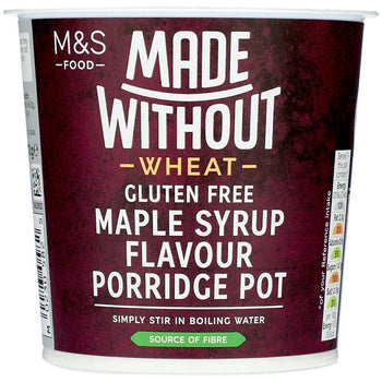 M&S Made Senza Porridge Al Gusto Sciroppo D'acero Pentola 70g