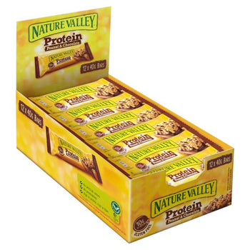 Barrette di cereali alle arachidi e cioccolato Nature Valley Protein 12 x 40 g