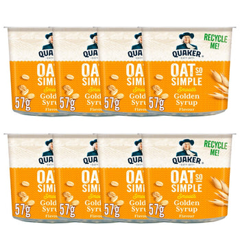 Quaker Oats So Simple Golden Syrup Porridge Pentole Confezione multipla 8 x 57 g
