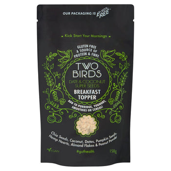Topper per la colazione con super semi di dattero e cocco, due uccelli, cereali, 150 g