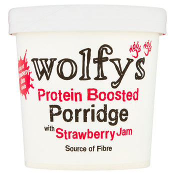 Porridge potenziato con proteine Wolfys con marmellata di fragole 91 g