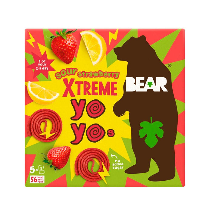 Bear Yoyos Super Sour fragole e mele confezione multipla 5 x 20 g