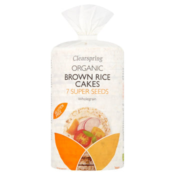 Clearspring organische braune Reiskuchen 7 Super Seeds 120g