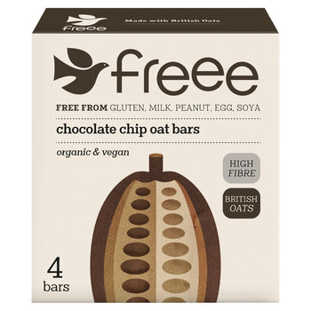 Barrette di avena con gocce di cioccolato biologiche Doves Farm Freee senza glutine 4 x 35 g